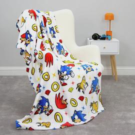Sonic the Hedgehog Fleece Throw - White - 100x150cm
