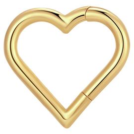 With Bling Titanium Gold PVD Coating Heart Daith Earring