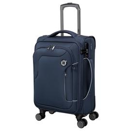IT Luggage Expandable 8 Wheel Soft Suitcase - Small, Navy