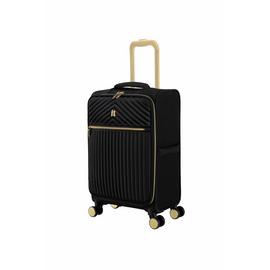 IT Luggage 8 Wheel Soft Suitcase - Black
