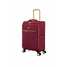 IT Luggage 8 Wheel Soft Suitcase - Red