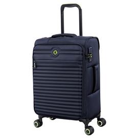 IT Luggage Expandable 8 Wheel Soft Suitcase - Small, Blue