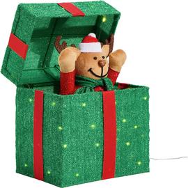 Argos Home Animated Light Up Reindeer Gift Box