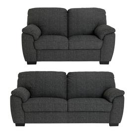 Argos Home Milano Fabric 2 Seater & 3 Seater Sofa - Charcoal