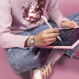 Tikkers 3D Butterfly Silicone Strap Watch & Drawing Pad Set