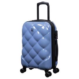 IT Luggage 8 Wheel Hard Suitcase - Cabin, Blue