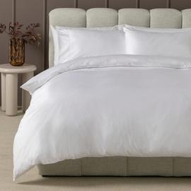 Habitat Cotton 400 TC Stitch Detail White Bedding Set- King