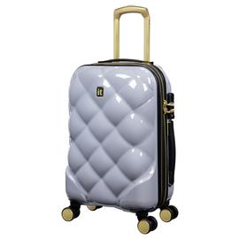 IT Luggage 8 Wheel Hard Suitcase - Cabin, Silver