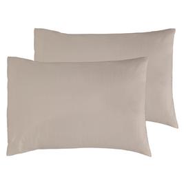 Habitat Cotton Rich 180TC Standard Pillowcase Pair - Neutral