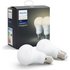 Philips Hue White E27 Bulbs - Twin Pack