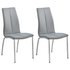 Hygena Milo Pair of Curve Back Chairs - Grey