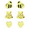 Disney Pooh Bear 9ct Gold Plated SS Set of 3 Stud Earrings