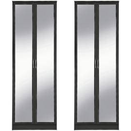 Argos Home Cheval Two 2 Door Mirror Wardrobes Set