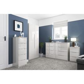 One-Call Furniture Legato 2-Door Robe with Mirror with Contemporary, Cashmere Gloss Best Price and Cheapest