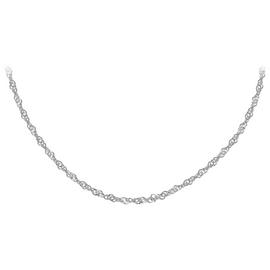 Revere 9ct White Gold Twisted Curb 18 Inch Necklace