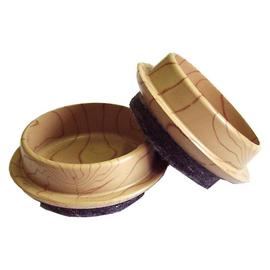 Argos Home Felt Base 44mm Wood Castor Cups - 4 pack