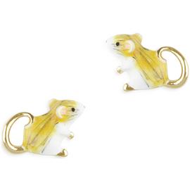 Bill Skinner Hand Painted Mouse Stud Earrings
