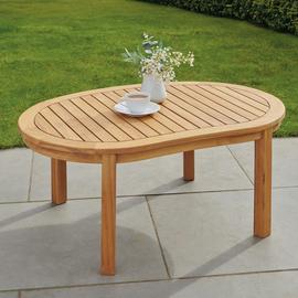 Greenhurst Banana 2 Seater Wooden Garden Table - Light Wood