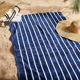 Habitat Blue Skinny Stripe Beach Towel