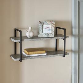 Habitat Loft Living 60cm Wall Shelf - Grey