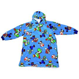 Nintendo Super Mario Fleece Hooded Blanket - Medium