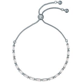 Ted Baker Silver Plated Crytal Baguette Adjustable Bracelet