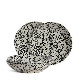 Habitat Jackson 4 Piece Stoneware Pasta Bowls - Black