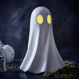 Argos Home White Light Up Ceramic Ghost Halloween Decoration