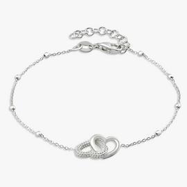 Revere Sterling Silver Interlinked Heart Bracelet