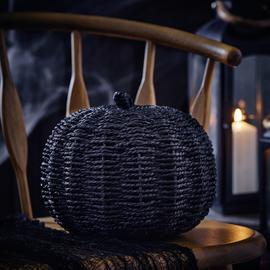 Argos Home Black Woven Pumpkin Halloween Decoration