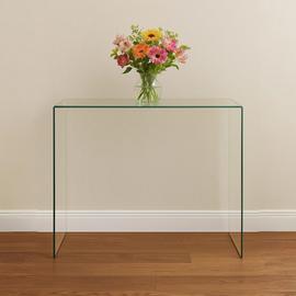 Julian Bowen Amalfi Console Table - Clear Glass