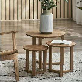 Julian Bowen Nidri Nest of 3 Tables - Natural