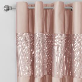 Argos Home Sequin Lined Eyelet Curtains