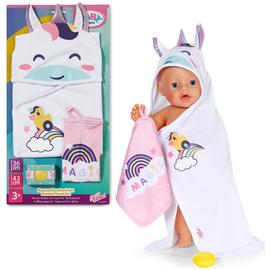 Baby Born Unicorn Hooded Towel Set