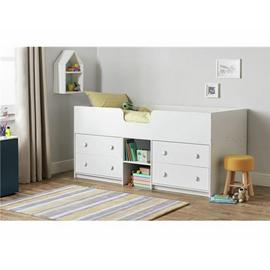 Habitat Jackson Storage Mid Sleeper Bed - White