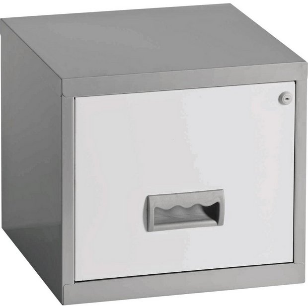 Buy Pierre Henry 1 Drawer Filing Silver/White at Argos.co.uk