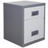 Pierre Henry 2 Drawer Combi Filing Cabinet - Silveru002FWhite