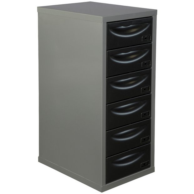 Buy Pierre Henry 6 Drawer Multi Filing Silver/Black at Argos