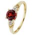 Revere 9ct Gold Garnet and Diamond Accent Ring