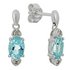 Revere Sterling Silver Topaz and Diamond Accent Earrings