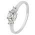 Revere 9ct White Gold Cubic Zirconia Trilogy Stone Ring