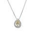 Revere Sterling Silver Yellow CZ Pear Halo Pendant