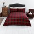 Sainsbury's Home Red Brushed Check Bedding Set - Single