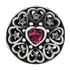 Moon & Back Sterling Silver Pink Cubic Zirconia Heart Bead