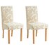 Argos Home Pair of Fabric Skirted Chairs - Cream Damask