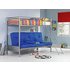 Argos Home Metal Bunk Bed Frame with Blue Futon