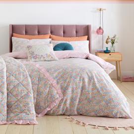 Catherine Lansfield Darcy Floral Pink Bedding Set- King size