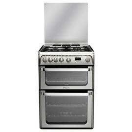 Hotpoint Ultima HUG61X 60cm Double Oven Gas Cooker - S/Steel