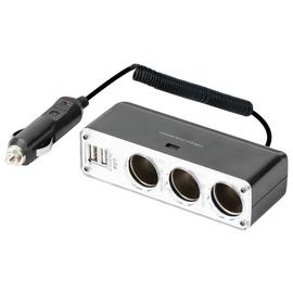 Streetwize Triple 12V Socket Adapter With Two USB Ports