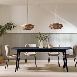 Habitat Etta Extending 6 - 8 Seater Dining Table - Black